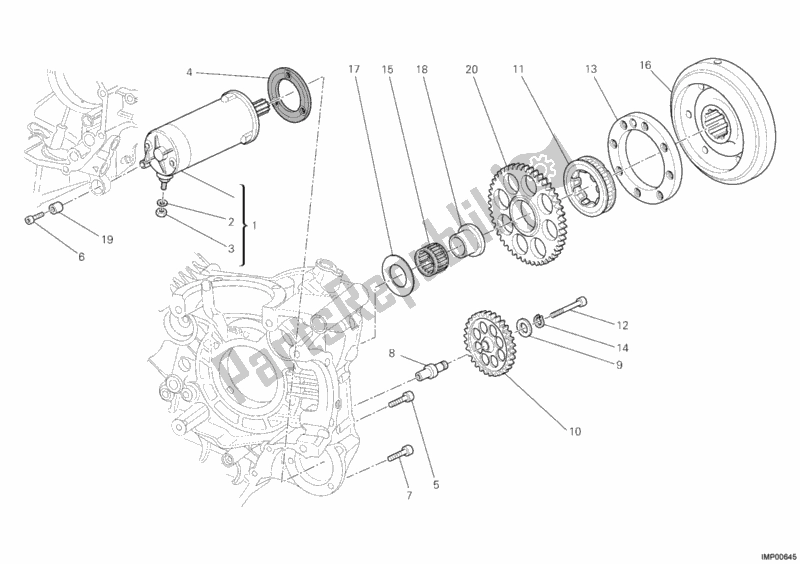 Todas las partes para Motor De Arranque de Ducati Superbike 1198 S Corse USA 2010